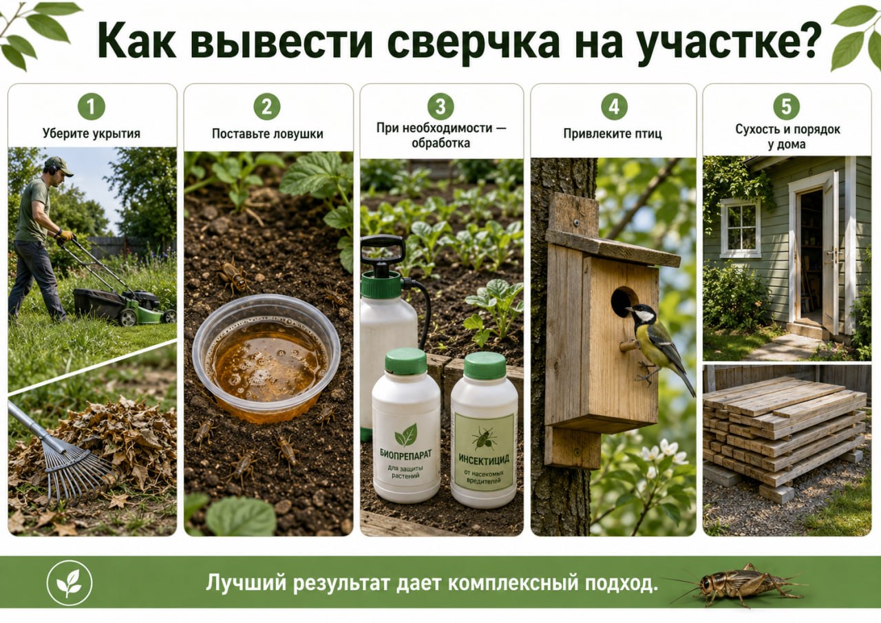 как вывести сверчка на участке